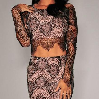 black lace 2 piece
