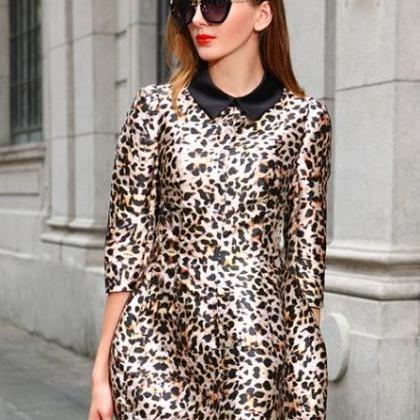 Stylish Leopard Print Dress