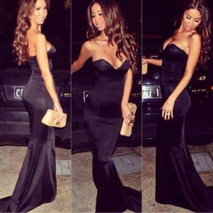 Sexy Off The Shoulder Sleeveless Backless Black..