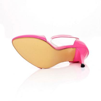 Rose Pink Pointed Toe Cute High Heels Shoes