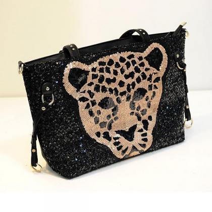Gorgeous Sequined Black Bag