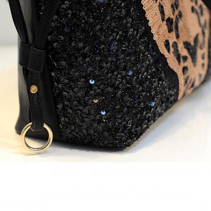 Gorgeous Sequined Black Bag