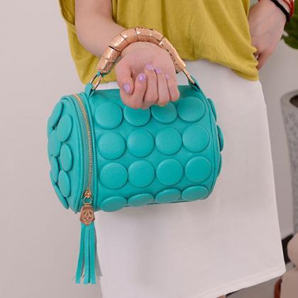 Turquoise Tassel Design Handbag