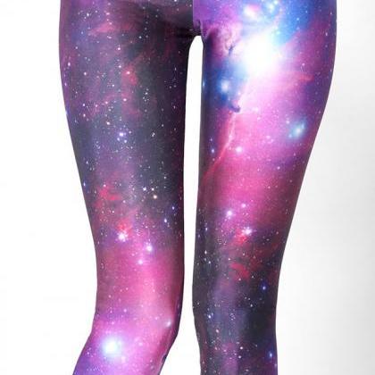 Gorgeous Purple Galaxy Leggings