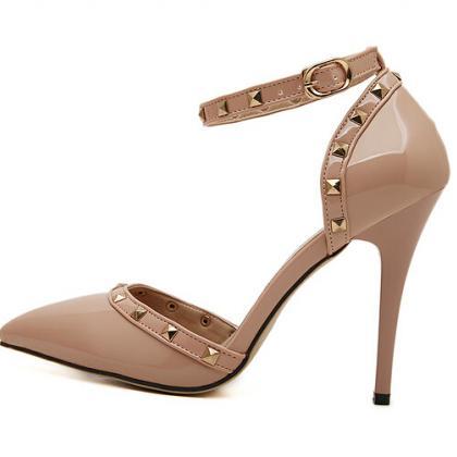 Sexy Studded Nude High heels Shoes