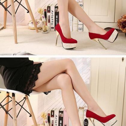 Gorgeous Red High Heels Fashion Sho..