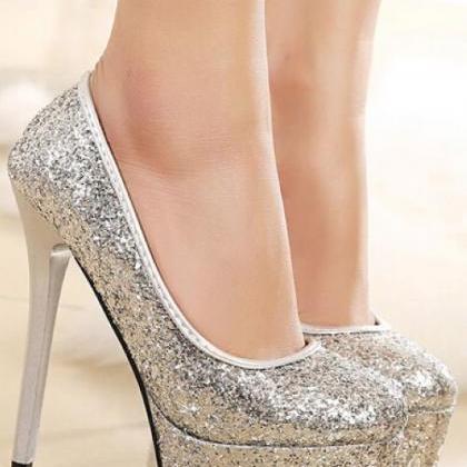 Sexy High Heel Shoes in Silver and ..