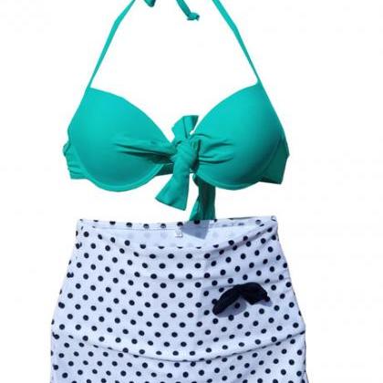 Adorable Bow and Polka dots Swimsui..