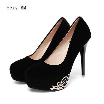 Black High Heels Fashion Shoes