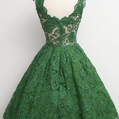 Elegant V Neck Lace Dress