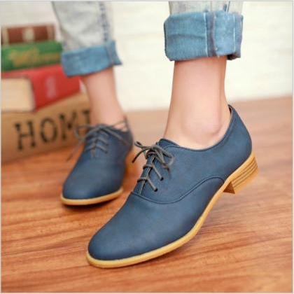 Chic Lace up Oxford Shoes