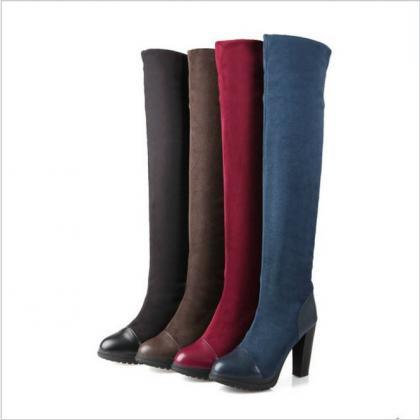 Over The Knee Fashion Boots In 4 Colors