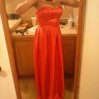 Sexy Red Strapless Long Dress