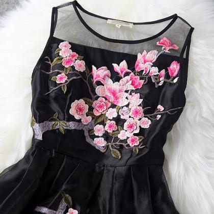 Beautiful Chiffon And Lace Sleeveless Dress