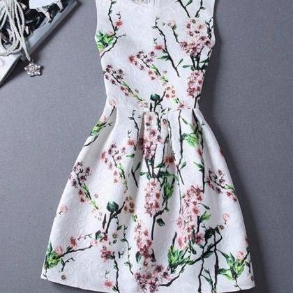 Stylish Floral A Line Printed Dress