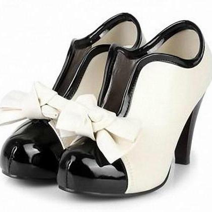 Cute Bow Knot High Heels Shoes