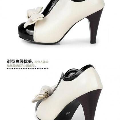 Cute Bow Knot High Heels Shoes