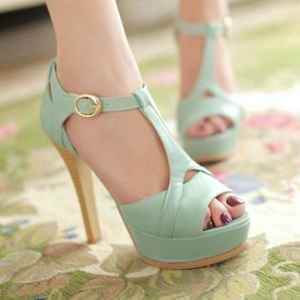 Sexy Peep Toe Ankle Strap Sandals