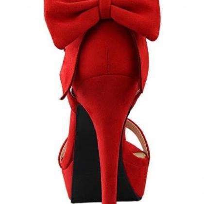 Sexy Peep Toe Bow Knot Design High Heels Sandals