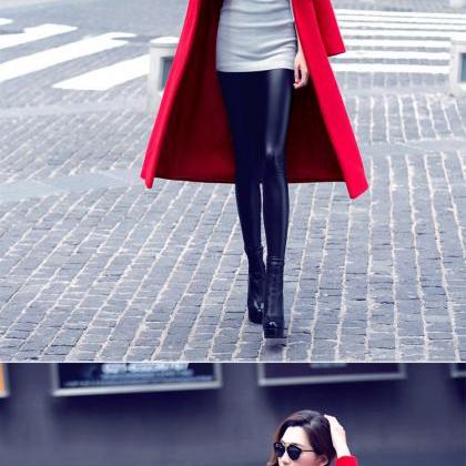 Classy Slim Long Woolen Coat For Women