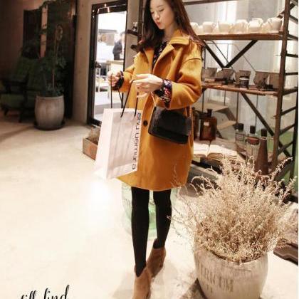 Autumn and Winter Woolen Coat for W..