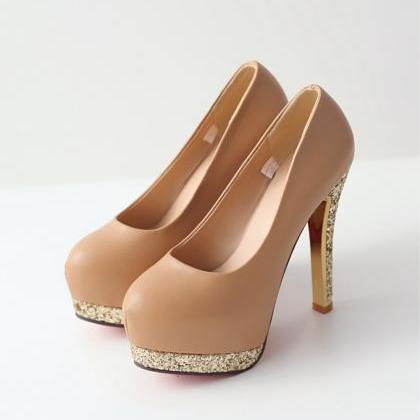 Women Glam Platform Pumps Glitter Stiletto Heels