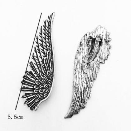 Silver Angel Wing Earrings, Jewelry