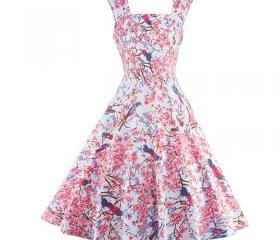Beautiful Printed Sleeveless Vintage And Retro Party Dress on Luulla