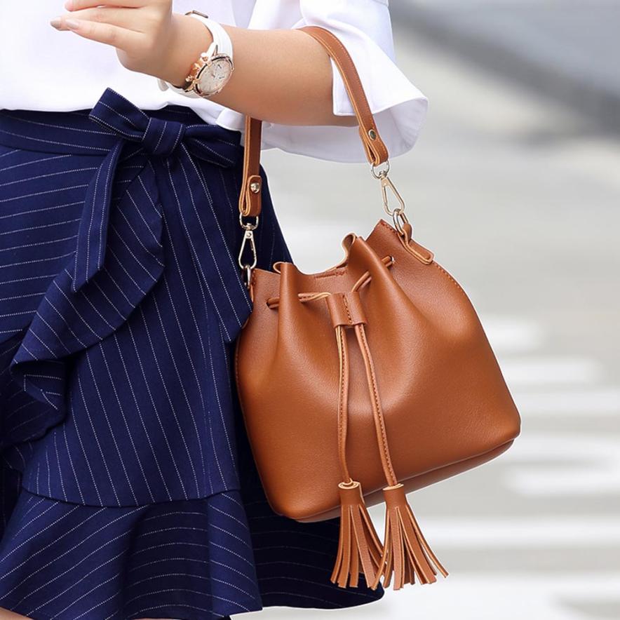 Fashion Women Tassel Cross Body Shoulder Messenger Bag