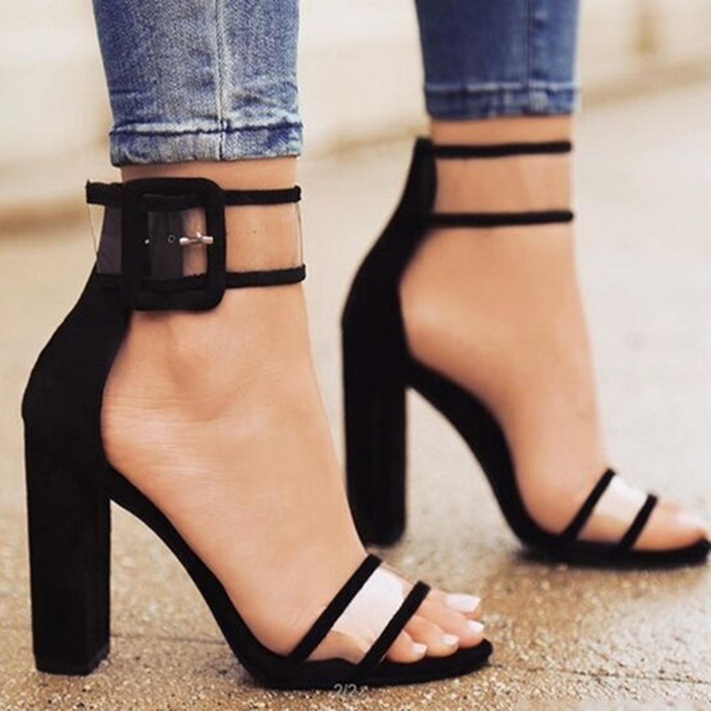 Sexy Ankle Strap Transparent Style High Heels Fashion Sandals on Luulla