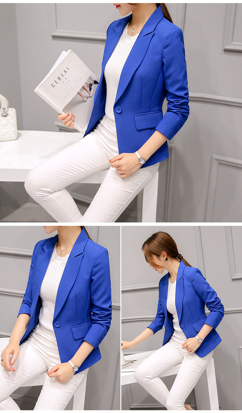 Elegant Blue Blazer Coat