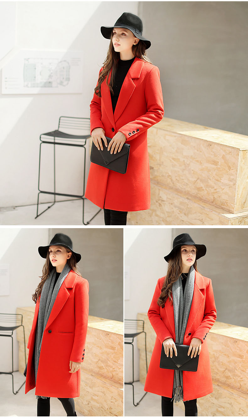 Classy Red Winter Coat