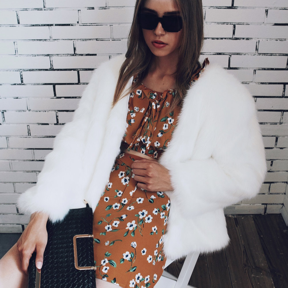 Elegant Winter Faux Fur Coat on Luulla