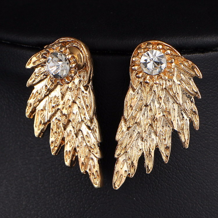 Rhinestone Angel Wings Earrings