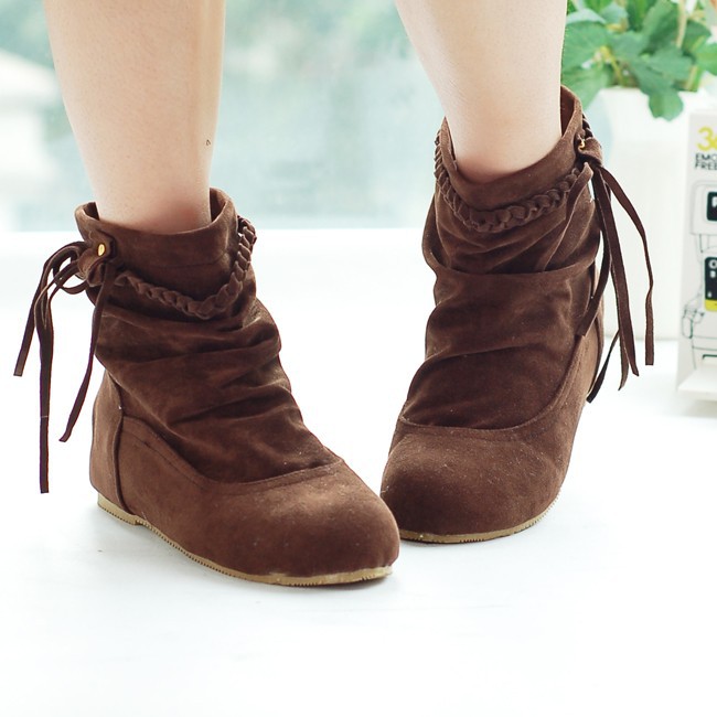 Comfy Leather Flat Heels Ankle Boots On Luulla 