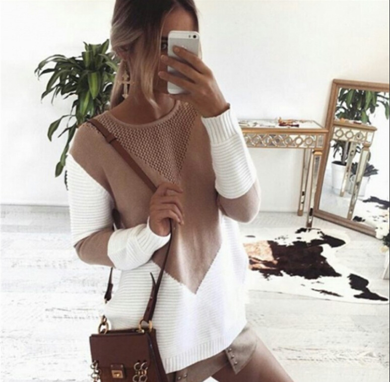 Autumn And Winter Women Knitted Pullover Sweater Top