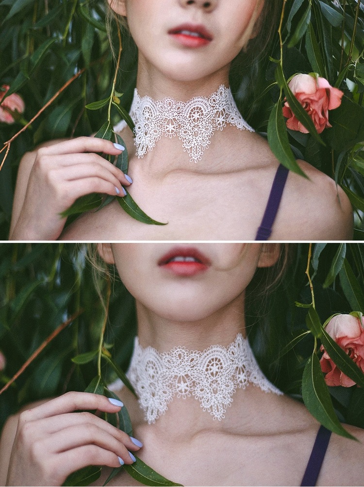 Gorgeous Lace Choker Necklace In White