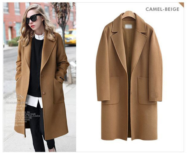 Classy Winter Women Brown Long Coat