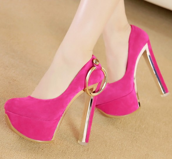 chunky heel high heels