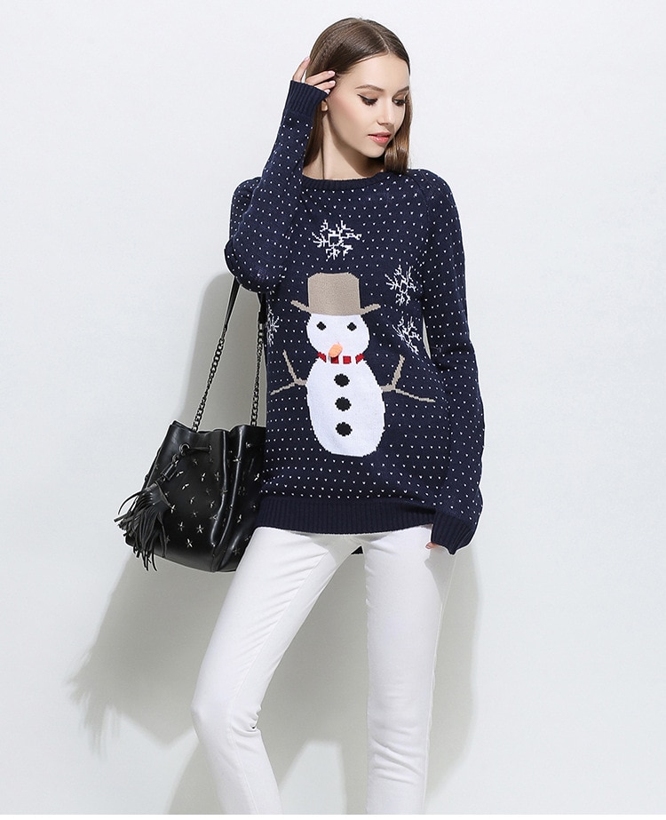 Women's Snowman Christmas Sweater