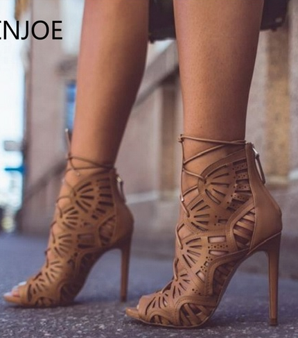 Lace Up High Heels Gladiator Sandals