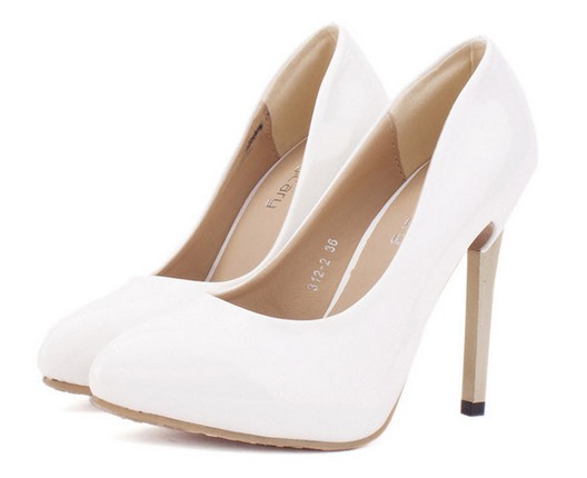 Elegant White High Heel SHoes