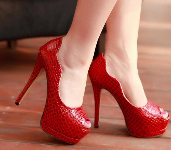 alligator high heels