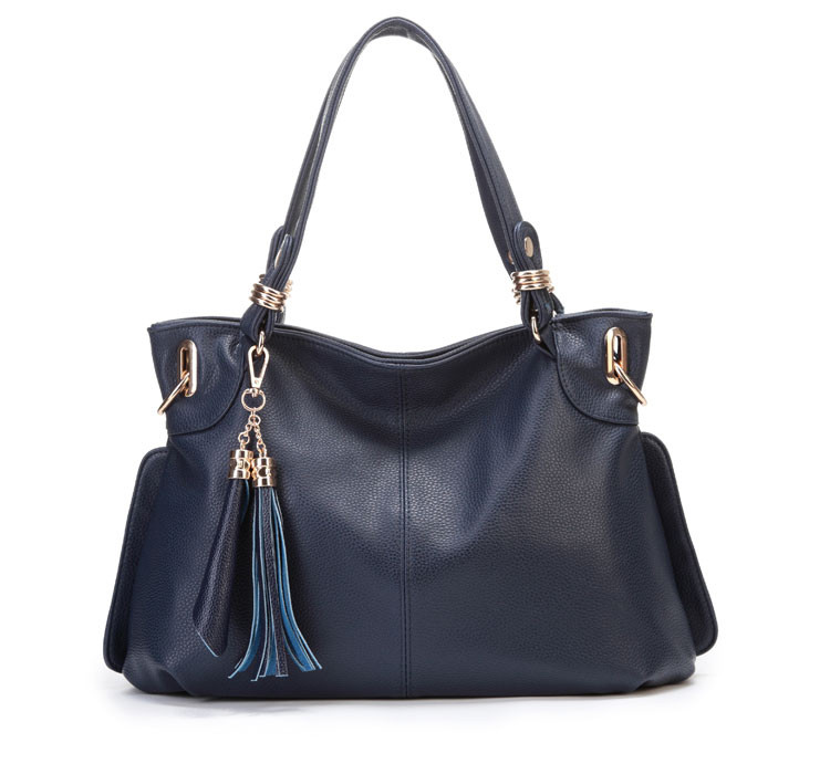 Tassel Design Blue Hand Bag