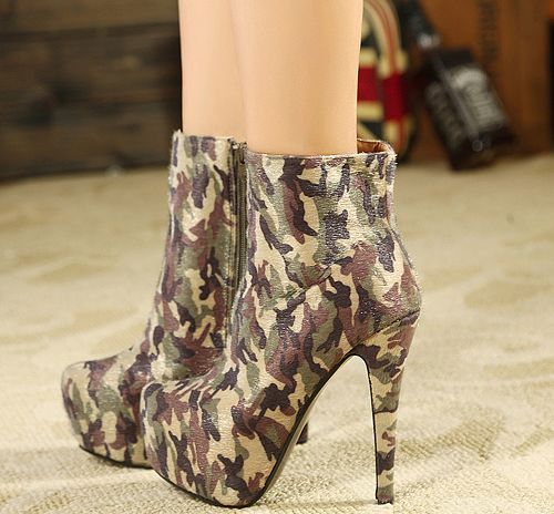 army boots high heels