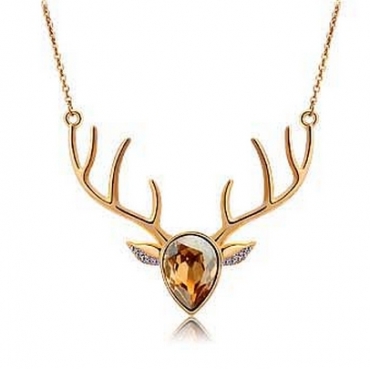 Crystal Deer Necklace
