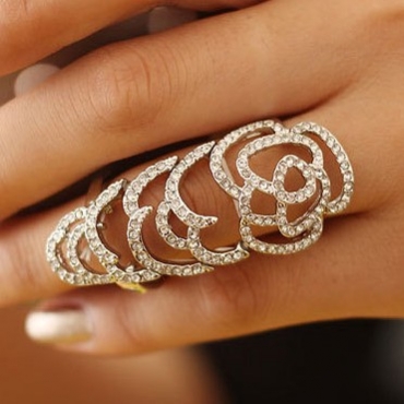  Cute Rose Petals Metal Ring