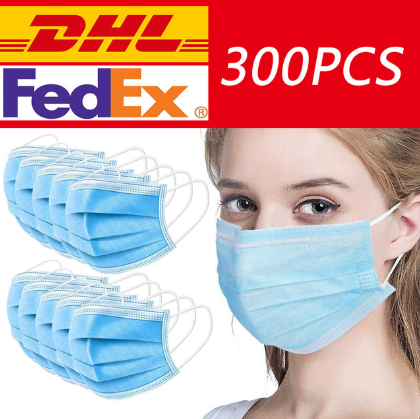 Free DHL Fedex Shipping 200 Pieces Disposable Face Mask Bulk Orders