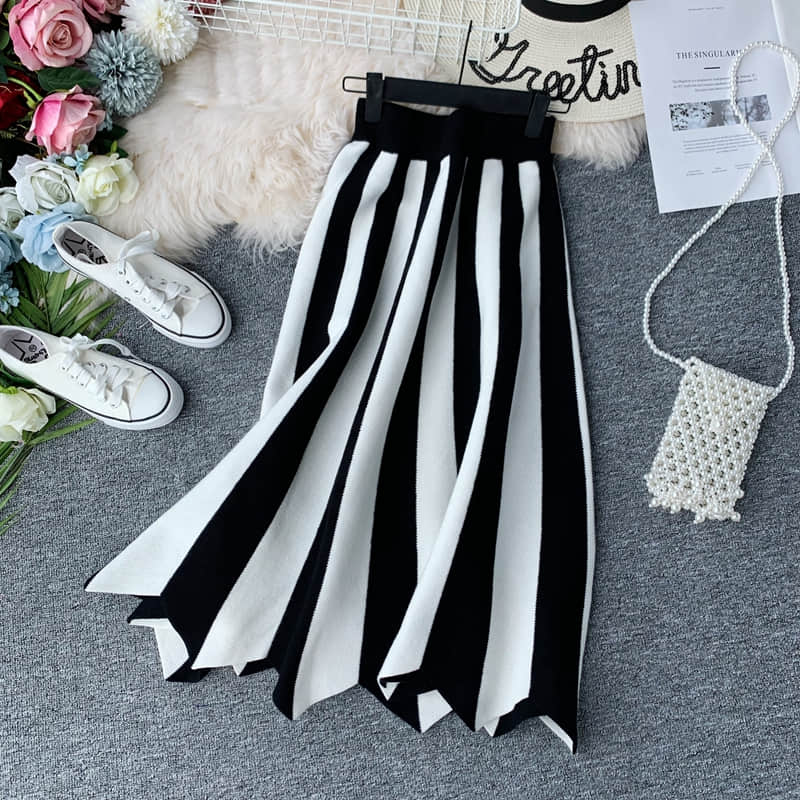 Vintage Style Striped Skirts