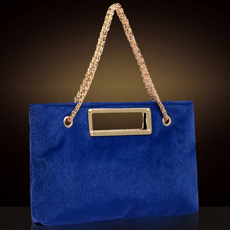 blue bag gold chain